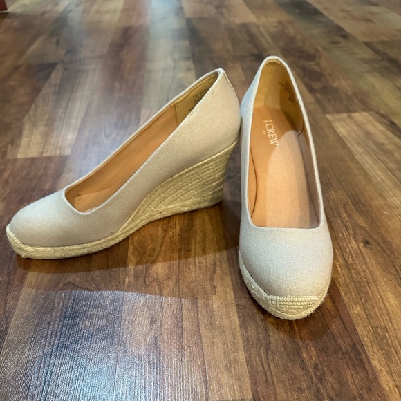 J Crew  Canvas sz8 espadrilles cream - Picture 4 of 5